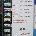 ラーメン二郎 - メニュー・麺量・豚量