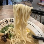 博多 文福 - 麺　太麺