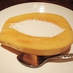 にしぶち飯店 - タピオカ入りココナツスープ、パパイヤを器に