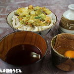 とちぎや - 並うどん（冷）+玉子追加