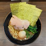 武道家 本店 - ラーメン並 半熟味玉