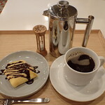 トーコーキッチン - ホットコーヒー　チョコバナナクレープ
