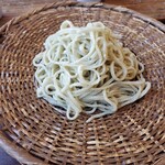 蕎麦切り ヤルダ - 粗挽き
                                この日の玄蕎麦は広島県比和町産比和在来種
