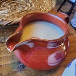 蕎麦切り ヤルダ - 甘皮を含んだ蕎麦粉を溶いた別製の蕎麦湯は釜湯に変更可