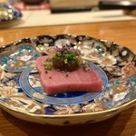 ときずし 山田 - 本鮪中とろ おろし玉葱