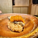 鮓 きずな - 北海道 厚岸 馬糞雲丹 泡醤油