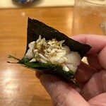 ときずし 山田 - 甘鯛松笠揚げの手巻き