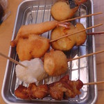 大阪新世界 串かつ さじろう - もち・から揚げ・つくね他