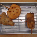 大阪新世界 串かつ さじろう - 羊かん他