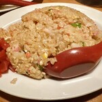 ヤキトリ大蔵 - 紅しょうがに焼き飯