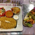 マハトマ - プラウン(海老)マサラカレーとビリヤニ(炒めごはん)のセット(期間限定)