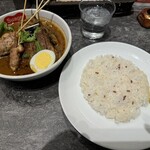 スープカレー スアゲ4 - ライスは中にしました