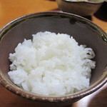 Shokusaino Sato Fushimi - 最初にご飯セットのご飯が運ばれてきました、無農薬のお米を使った美味しいご飯です。
                        