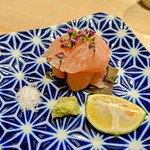 焼鳥かけはし 銀山 - ささみの昆布シメ