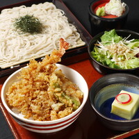 小蕎麦と小海老天丼セット