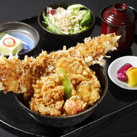 穴子と鱚の天丼