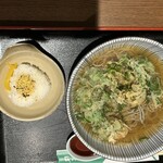 浪花そば - 春菊とホタテのかき揚げそば