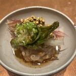 たまとり - 黒ごま豆腐の揚げ出し、ふきのとう添えて