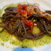 ナポリ、アマルフィ料理 Ti picchio - 料理写真:イカスミを練り込んだパスタ
