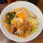 ラーメン二郎 横浜関内店 - 小ラーメン 汁なし 麺少なめ ニラキムチ ニンニクアブラマシアレ