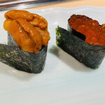 鮨処 銀座福助 本店 - シャリ少なめにした雲丹いくら