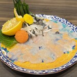 銀寿司 - ふぐの湯引き