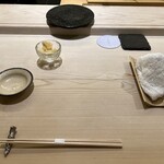 鮨 なんば - カウンターテーブル