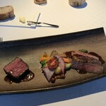 フラノ寶亭留 - 肉の食べ比べ　富良野牛　北海道牛