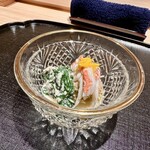 礒田 - 加能ガニ、京菊菜の胡麻和え