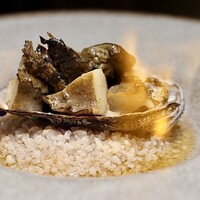 名駅 鉄板焼き 森本Ｘ Premium - 蝦夷アワビの鉄板焼き