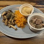 所沢 VinBoo - ★野菜前菜3種盛り合わせ(3種)、1,300円(税別)