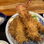 お食事処 大原 - 海老2、アジ2