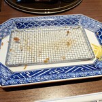 豚かつ専門 とんとん - 食べた後の皿