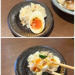 アマヤドリ - お皿に取り分け…ゆで卵を崩して
ポテサラに混ぜていただきますと…
まるでタルタルポテサラ╰(*´︶`*)╯♡
マヨが少なめで素材の味がメイン…コレも美味しい♪