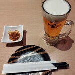 完全個室 海鮮と産地鶏の炭火焼 うお鶏 - 乾杯～。
