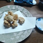味の蔵どんつく - 里芋の天ぷら　山葵塩でいただく。