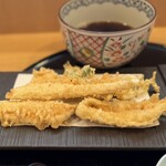 そばやの高さわ - 海老と穴子の天ぷら