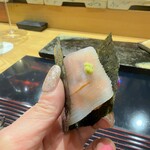 鮨旬美西川 - 猪飼雲丹海苔巻き