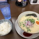 鶏白湯ラーメン 一ノ瀬 - 鶏白湯ふつう+サービスライス1000円