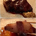 たでの葉 - 蝦夷鹿ロース肉タレ焼き
      マスタード添え