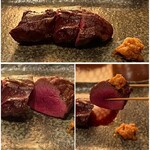 たでの葉 - 蝦夷鹿ヒレ肉
      フォースラディシュ添え