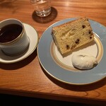 炭火焙煎珈琲・凛 - シフォンケーキセット 1350円