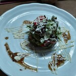 味の蔵どんつく - 茄子とトマトのサラダ