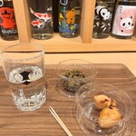 立ち呑み　庫裏 - 紀土、子持ちイカとシジミ山椒だったような？？（あやふやです）