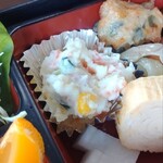 cafe茶和 - ポテトサラダ・香の物