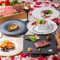【アニバーサリーランチコース】鮮魚の鉄板焼と黒毛和牛全9皿＋乾杯ドリンク＆アニバーサリーケーキ