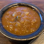 HOPPERS - エビ（トマトベース）をオーダー。エビがゴロゴロ入ってました！