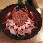 ななしの庵 - 次は毛ガニですとのこと。