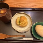 日本料理 太月 - 量少なめコース２６５６５円。粟麩を使った善哉が良かったです。