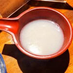 手打ち蕎麦 天ぷら 梅三 - 蕎麦湯は濃厚